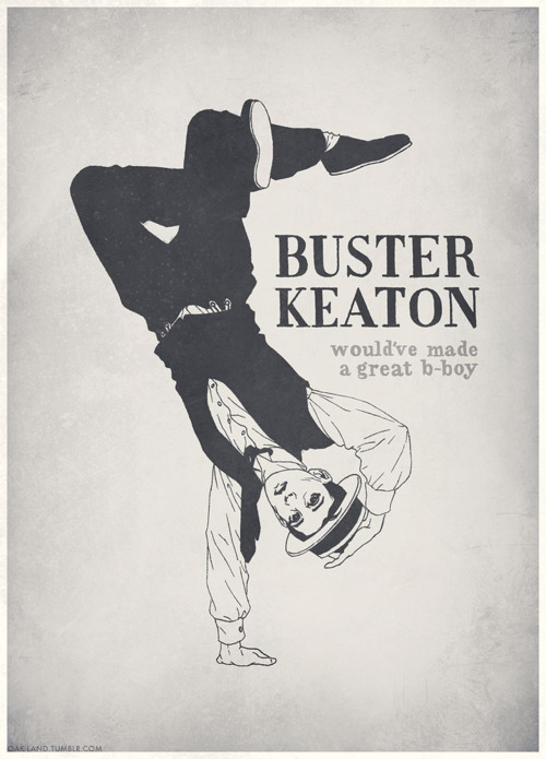 Project Keaton Post #24 “Buster Keaton Would’ve Made a Great B-Boy” Submitted by Irene Vandemark. Impossible not to love this gorgeous pen and ink piece of art.