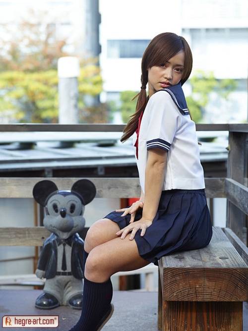 Japanese school girl Mayuko