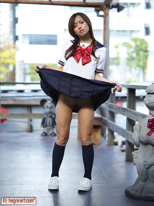 Japanese school girl Mayuko