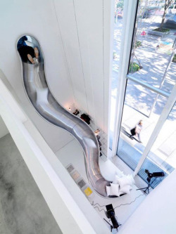 rustige:  i wish i had a slide in my house,