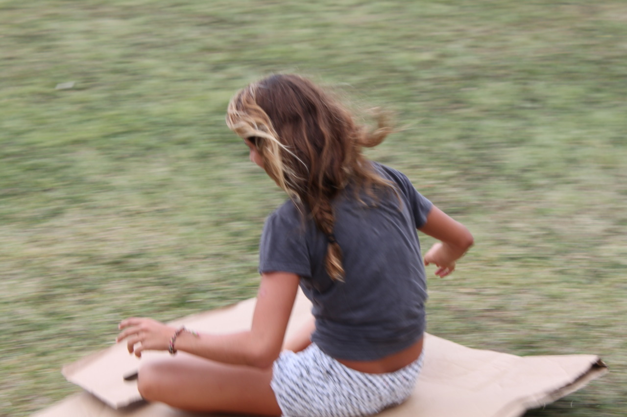 g-r-a-n-i-t-a:  sliding down the freshly cut grass &lt;3 