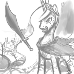 Princess Celestia as King Leonidas in the