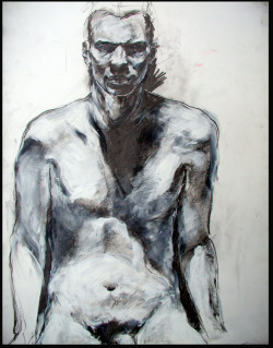 johnmckaig:  Paul graphite and gesso on paper,