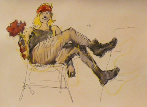 Some drawings from recent Dr Sketchy’s events.   Go to my blog.