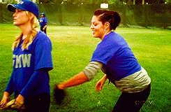 calzona: ARIZONA: Oh! Hey! What are you doing out here?CALLIE: I’m a roving outfielder. I’m a…rovin’ I’m rovin’ I’m rovin’ rovin’ rovin’. 