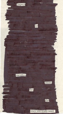 newspaperblackout:  A newspaper blackout