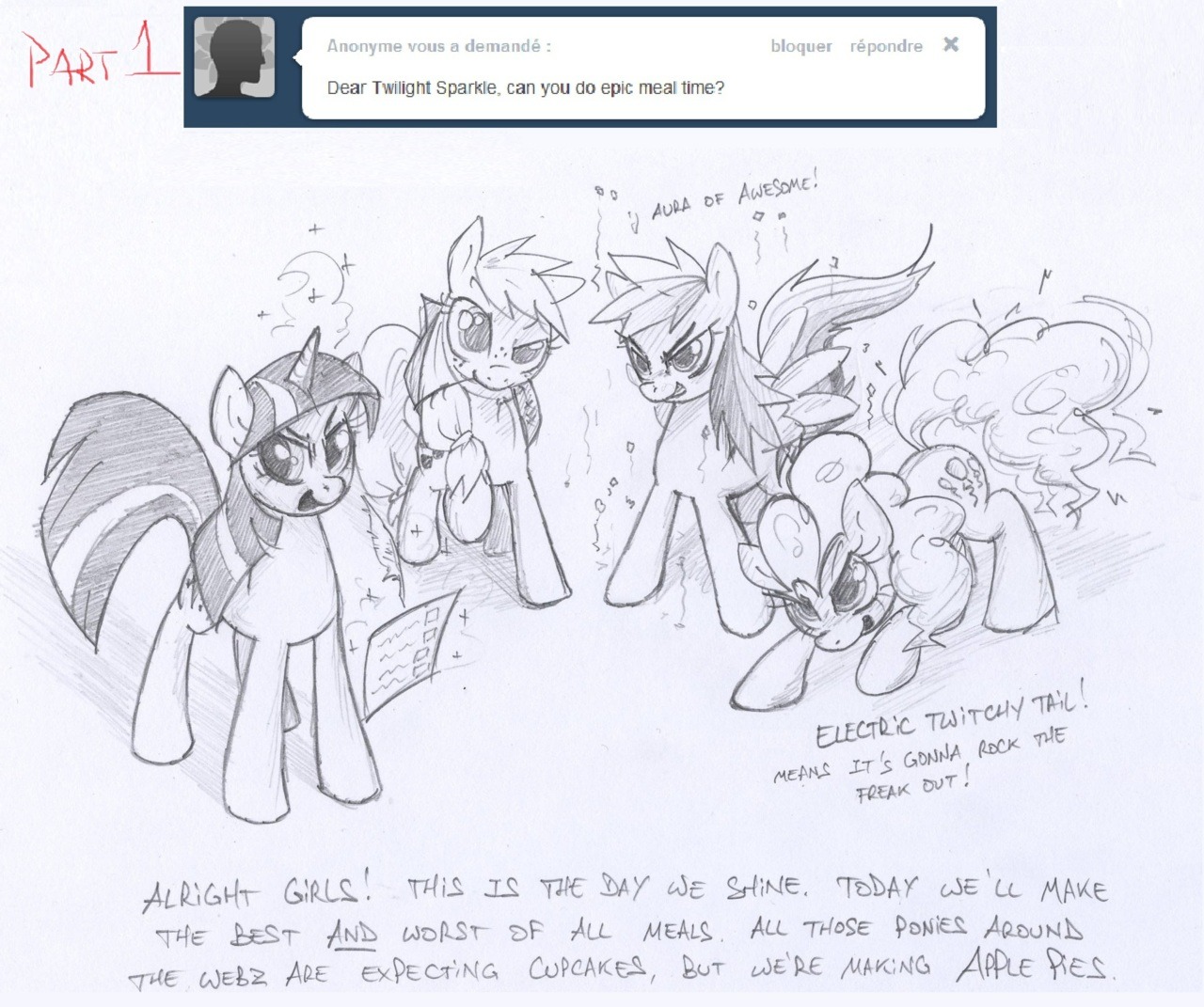 ask-twilightsparkle:  ((This set is the very first part of the strip. Read from up