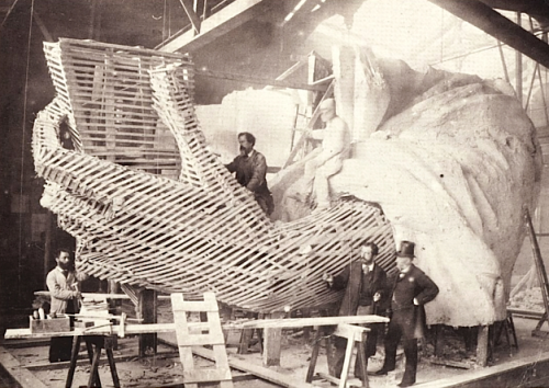 kateoplis:  Construction of the Statue of Liberty in Bartholdi’s studio, Paris, 1882-1883