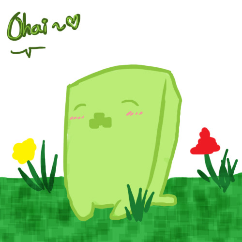 shujinkakusama:  askteenycreeper:  This is Teeny, the Creeper! He loves to answer