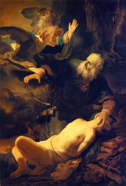 traper26959: be-like-the-squirrel:  Sacrifice of Isaac, Rembrandt, 1635  