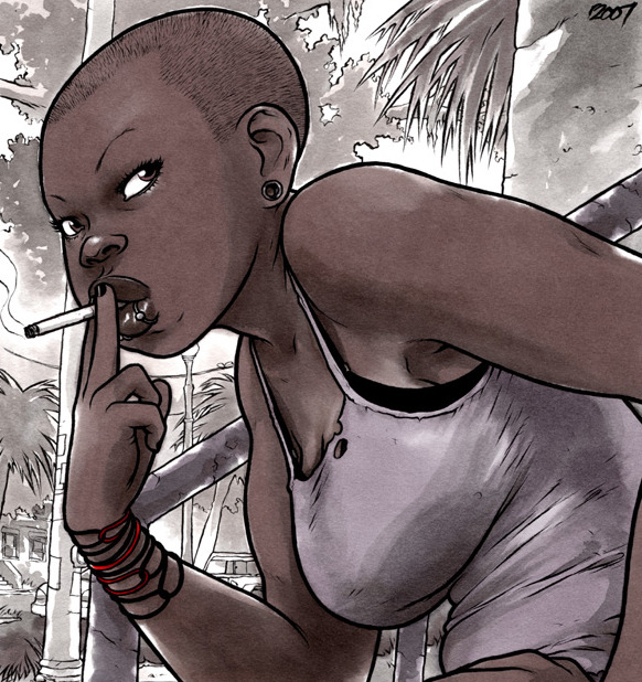 baddominicana:  thegang: Comic book illustrations by Ross Campbell. (via @MuxerMaravilla)