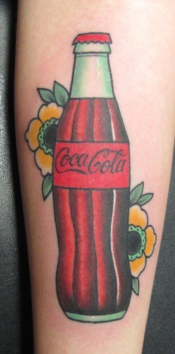 FYeahTattoos.com — This is my glass coke bottle tattoo, i love it. I...