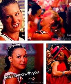 gleequirks:  I love your sweet lady kisses. 