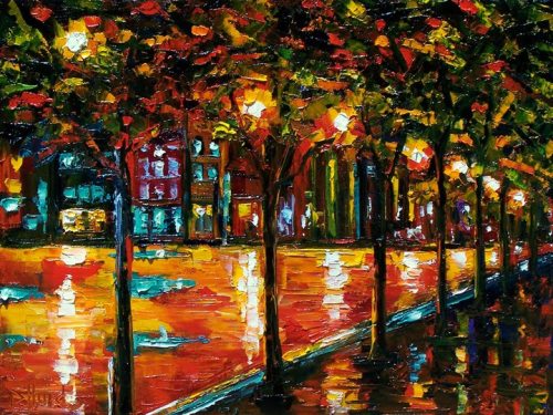 fuckyeahstreetlights:  debra hurd street lights paintings 