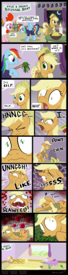 PTKD by *GSphere Hahahaha, this is really hilarious to me. XD Especially the second to last panel. I&rsquo;m on my lunchbreak, and i don&rsquo;t want to go back to work&hellip; but i am looking at ponies and now i am starting to feel better. Maybe if