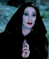 speakless:  Anjelica Huston as Morticia Addams in The Addams Family (1991) 