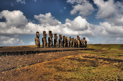 Easter Island Ahu Tongariki, Polynesia© msdstefan