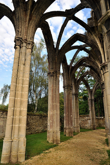 medievallove: Ruins of Notre-Dame d'Ourscamp abbey, Picardie, France. 12th c. by Philippe_28 on Flic