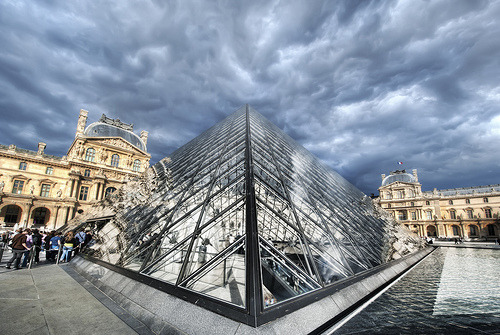 The Louvre in Heavy Clouds (by Stuck in Customs)
