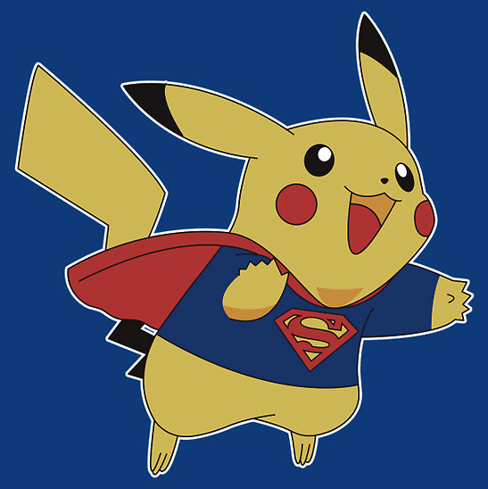 trekvix:  Pikachu Plays Dress Up - DC Superheroes by trekvix (artist’s facebook