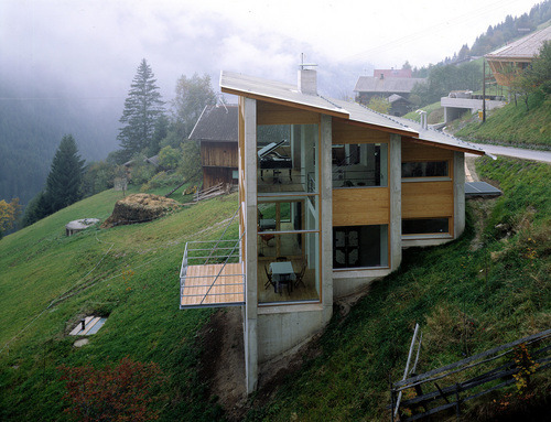 subtilitas:  Margarethe Heubacher-Sentobe - Haus L (house for a composer), Tirol 1996. Via Margherita Spiluttini. 