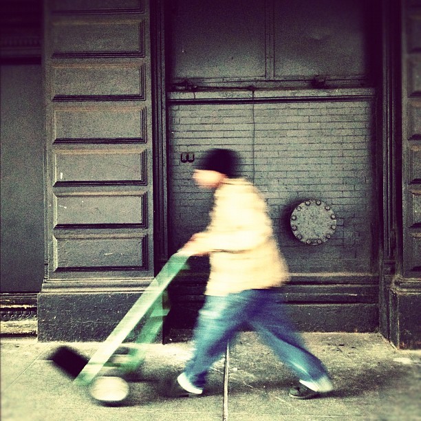 He’s a pusher and a mover. | I Work NY | #nycportraits (Taken with instagram)