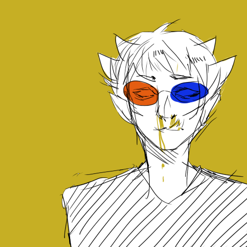 kawamamilosc:Trolls with bloody noses part 2.I fixed Sollux horns.