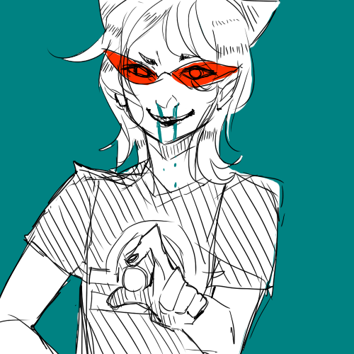 oldkawamamilosc:Trolls with bloody noses part 2.I fixed Sollux horns.