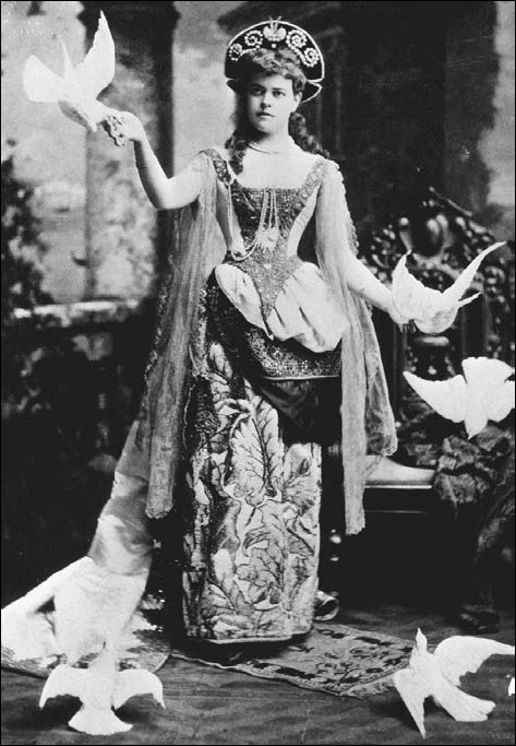 ornamentedbeing:Mrs. W. K. Vanderbilt at a fancy dress ball. In the latter half of the nineteenth ce