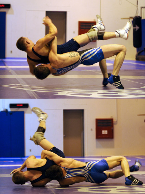 fuckyeahwrestlers:  Takedown. 