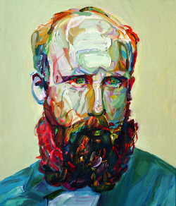 mucksnipe:  Aaron Smith, “Buck”, 2011, oil on panel, 28”x24” 