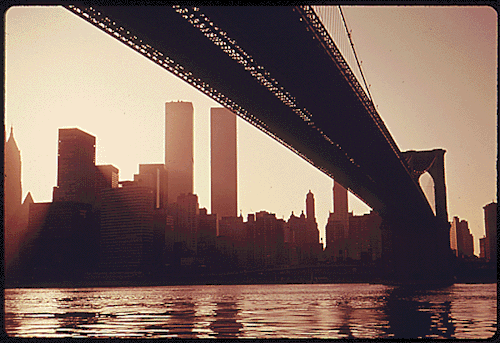 todaysdocument:  November is Historic Bridge Awareness Month  Photograph of the Brooklyn Bridge Across the East River, 04/1974.Series: DOCUMERICA: The Environmental Protection Agency’s Program to Photographically Document Subjects of Environmental Concern