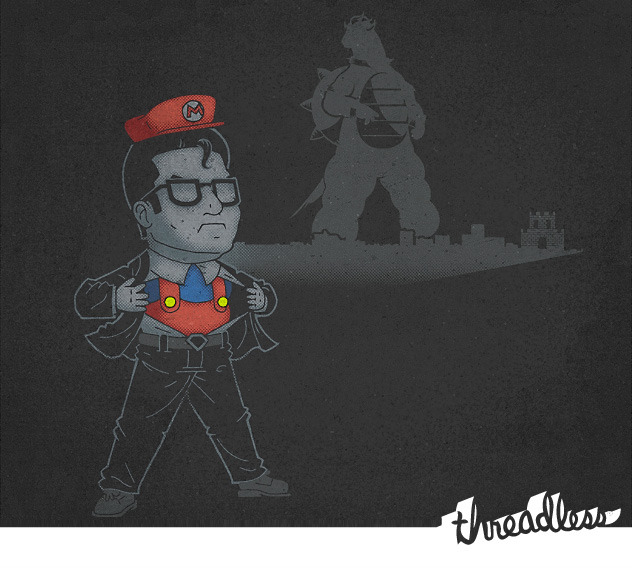 Clark Kent gets ready for danger and reveals that he is actually the superhero known as… Mario!? Anna Axilla’s new Mario Bros / Superman shirt design is now in need of your votes at Threadless to get printed.
Super by Anna Axilla
Via: threadless |...