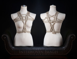 pleasure-in-pain:  Decorative rope harness and rope corset. 