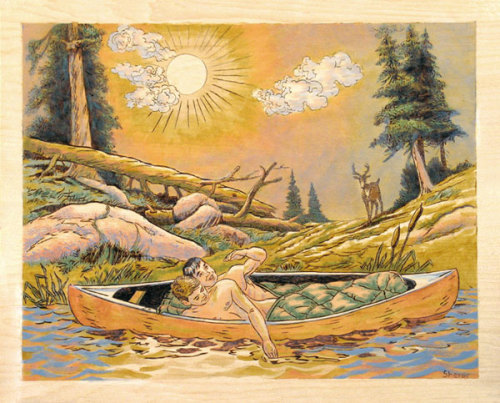 artqueer:  Robert ShererAmerican Pyrography series