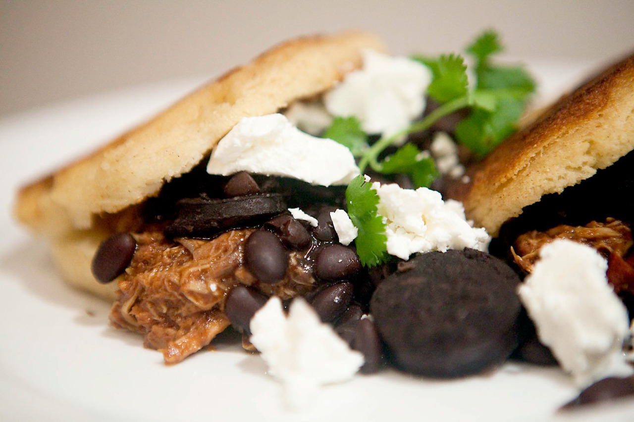 Slow Cooked Mole Chicken, Black Bean and Feta Arepas
I’m going to be making a lot of arepas. The recipe I used before was great, but this time I did a “dinner” version of the filling, which lasted for days and days. Also, I found out why you don’t...