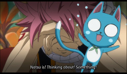 immortalpassions:  Happy: Natsu is!! thinking!!!