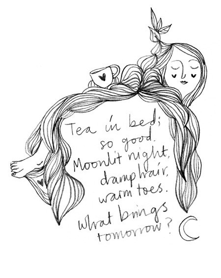 bookspaperscissors:  Tea and Coffee on EtsyTea in bed | Tea Girl |   Tea Drinker’s