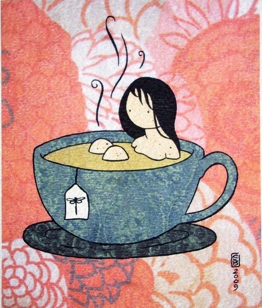 bookspaperscissors:  Tea and Coffee on EtsyTea in bed | Tea Girl |   Tea Drinker’s