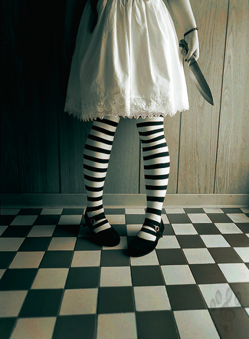 Striped socks spell danger.