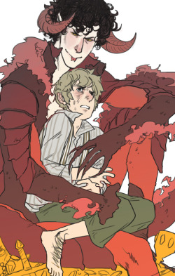 well this turned out kinda rapey here&rsquo;s a stupider one too  runningthroughforests: could you draw some silly lulz (sexy lulz if you feel up to it) of John as Bilbo Baggins and Sherlock as Smaug the dragonthebakerstreetboys: Sherlock in cute/ridiculo