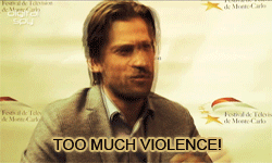 anascreen:  Nikolaj Coster-Waldau sums up Game of Thrones in four reactions. 