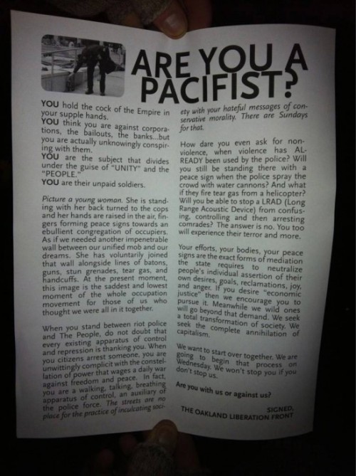 fuckyeahanarchopunk:are you a pacifist?