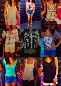 recklesselegance:  selena gomez: we own the night tour meet and greet outfits 