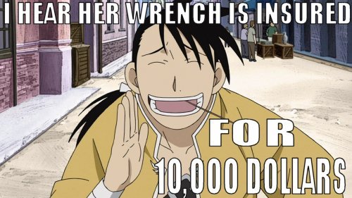 adventuresofcomicbookgirl:  Okay so I know old meme is old…but the things I saw about Winry today inspired me to do this. Once I came up with the bit with Ed, I COULDN’T LET GO. So here this is. I’ll put it into one image as well and post that.