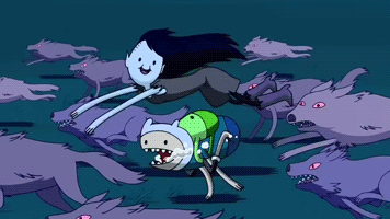 Finn and Maceline running with the wolves… my perfect combination for the epicness 
