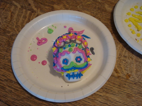 Sugar Skull, decorated by me. Day of the Dead has passed us by, followers, but I’ll still be u