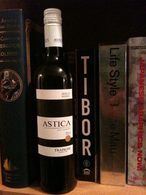Name: Astica
Year: 2010
Country: Argentina
First Sipped: The Woods
Grape: Merlot/Malbec
LCBO List Price: $7.55
Paired with: BBQ Chicken, potatoes
Impressions: J
This bottle cost less than $8 - and I bought it with the full intention to make a “tastes...