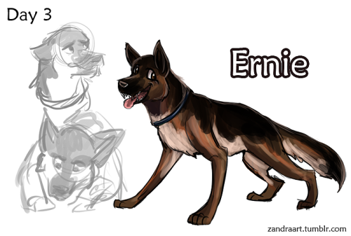 Oh hey, another character. What do you know?He’s a police dog. Also I have an obsession with m