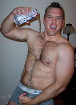 I want to put his cock in my mouth and drink the beer as it runs off him. God I hope he&rsquo;s sweaty too.